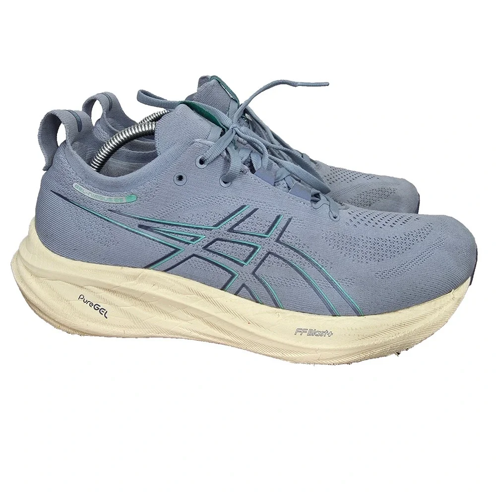 Asics Gel Nimbus 26 Running Shoes Mens 10.5 Blue Sneakers Trainers 1011B892‎